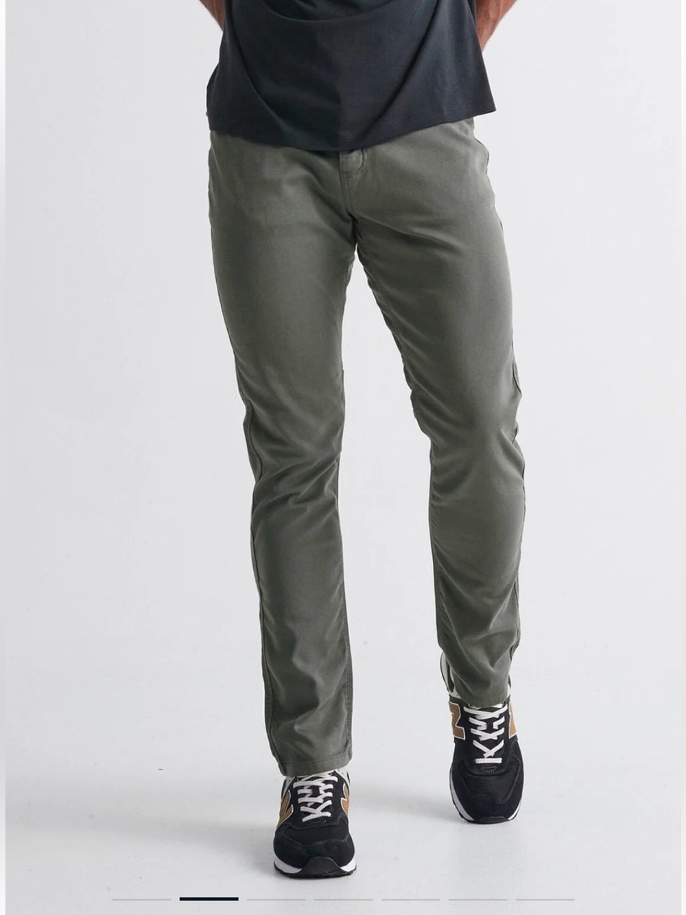DU/ER Slim Fit Men's Pants in Olive Green